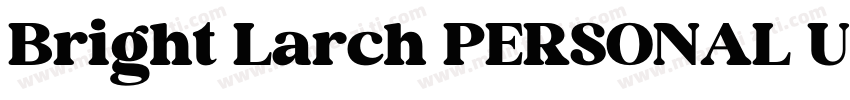 Bright Larch PERSONAL USE ONLY字体转换
